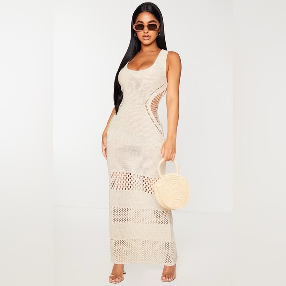 PrettyLittleThing | Dresses | Nwt Prettylittlething Tall Cream Crochet Knit Plunged Maxi Dress | Poshmark PrettyLittleThing | Dresses | Nwt Prettylittlething Tall Cream Crochet Knit Plunged Maxi Dress | Poshmark